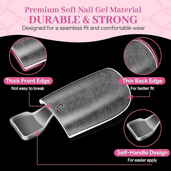 Soft Toe Nail Gel Tips 240 Pcs Full Cover Square Press Ons Clear False Toenails, Pre-Buffed Double Matte Press on Toenails, 15 Sizes Artificial Acrylic Toe Nails Extensions for Home DIY Salon