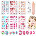 Modelones Press on Nails for Kids 144Pcs 6 Pack Children Acrylic Fake Nails Pre-glue Full Cover Glitter Color Unicorn Ocean Short False Nail Art Kits Sets Thanksgiving Christmas Gifts for Girls