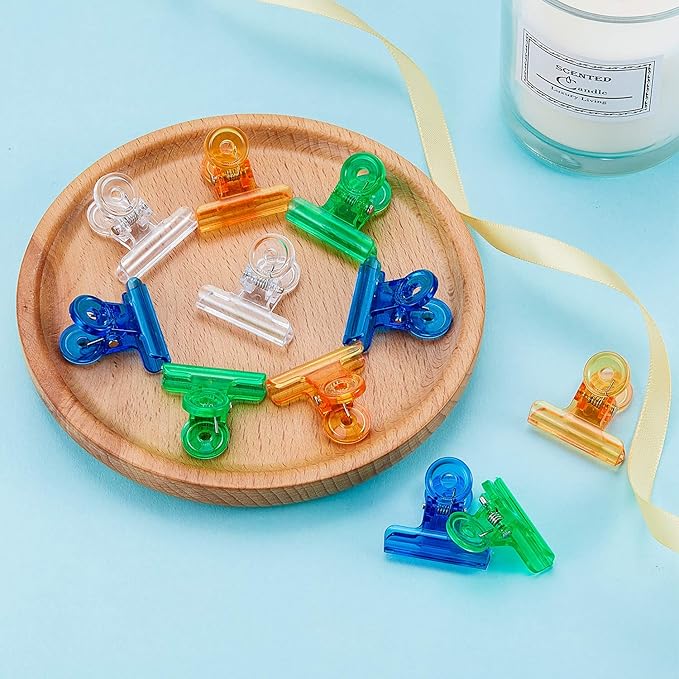Jetec 20 Pcs C Curve Nail Tips Pinching Clips for Quick Building Multi Functional Plastic C Curve Nail Clamps for Gel Extension Forms Shaping DIY Manicure Nail Art Tool, 4 Colors