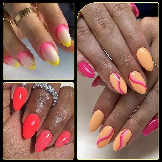 Makartt Almond Nail Tips: Extra Short Full Cover Pre-shape Fake Nails Half Matte Soft Clear Gel Nail Tips Acrylic False Nails, 12 Sizes French Press on Nail Extension Salon Home DIY 120pcs