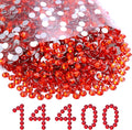 Flatback Rhinestones Bulk, 14400PCS Lt.siam Rhinestones for Clothes DIY Decoration Crafts, Lt.siam, SS10, 2.7-2.9mm