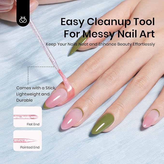 beetles Liquid Latex for Nails 30ml Latex Liquid Nail Peel off Cuticle Guard for Nail Polish with Plastic Nail Care Stick White Pink Liquid Latex Barrier Protecto