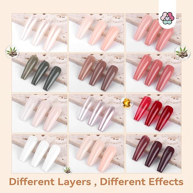 SAVILAND Nail Polish Set Valentines: Burgundy Dark Red Purple Green Quick Dry Nail Polish Regular Kit with Castor Oil Base and Top Coat Nail Lacquer Set DIY Art at Home Gift 12 Colors