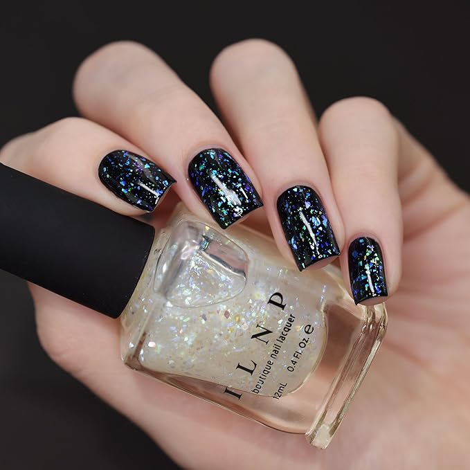 ILNP Wonderland - Teal, Purple, Blue Color Shifting Iridescent Flakie Topper Nail Polish