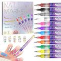 12 Color Nail Art Pens Set, 2026 New Nail Markers, 3D Waterproof & Quick-Dry 0.5mm Nail Polish Pens, Nail Art Marker Graffiti Dotting Pen for Nails Art Design Manicure Nail DIY Decoration