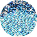 NCB Nancybeads 1500pcs Flatback Round Glass Nail Art Rhinestones Crystal for DIY Making Accessories Shoes, Clothes, Face Art, Bags, Manicure (Blue Zircon AB, SS16 1500pcs)