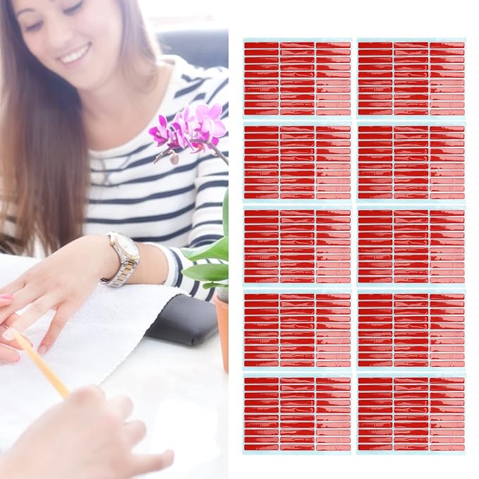 10 Sheet Nail Art Mounting Tape,Nail Tip Display Tape Salon Double Sided Adhesive Tape Accessory for Nail Tip Color Display