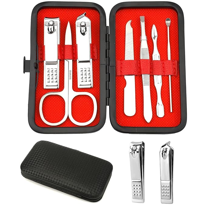 Manicure Kit, Nail Clipper Set, Manicure Set, Nail Clippers for Men Women,Manicure and Pedicure Kit, Travel Nail Clippers Kit, Personal Care Set, Grooming Kit Gifts for Men Family Parents (Sliver)
