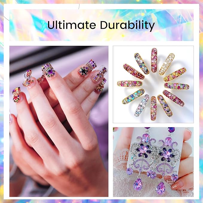 Novani Purple Rhinestones, Flatback Loose Crystal Gemstones 1440pcs Glass Rhinestones for Clothes Shoes Crafts Makeup Nail Art and DIY Decorations, Purple Velvet Rhinestone(SS12, 3mm)