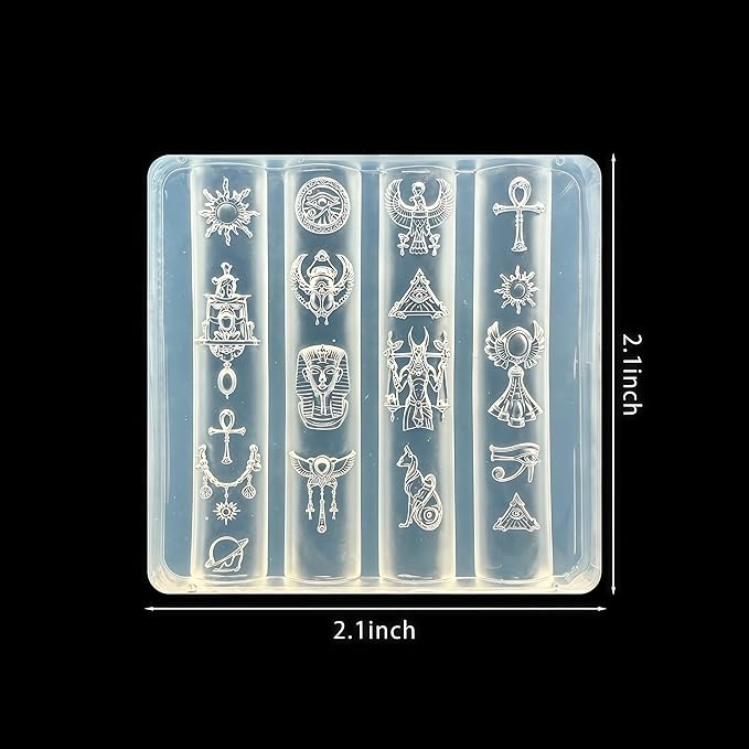 3D Egyptian Elements Gel Nail Art Mold Silicone Tools Nails Women DIY Shapes Sphinx Small Model Resin Scarab Gel Molds for Accessories Supplies