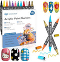 Nail Art Markers 12 Color Set Nail Polish Pens Marker, Acrylic Paint Markers with 3 Types of Pen Tips (0.5/1.0/3.0mm) Non-Toxic Quick-Drying Waterproof for Women DIY Nails Art Design Manicure Tools