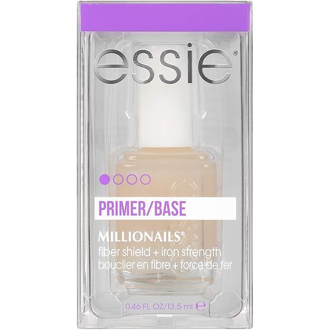 essie Base Coat Nail Polish, Millionails Nail Treatment, Fiber Shield + Iron Strength, 0.46 Fl. Oz.