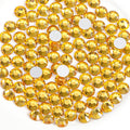 Beadsland Flat Back Crystal Rhinestones Round Gems for Nail Art and Craft Glue Fix, Topaz, 2.3-2.5mm, SS8/1440pcs