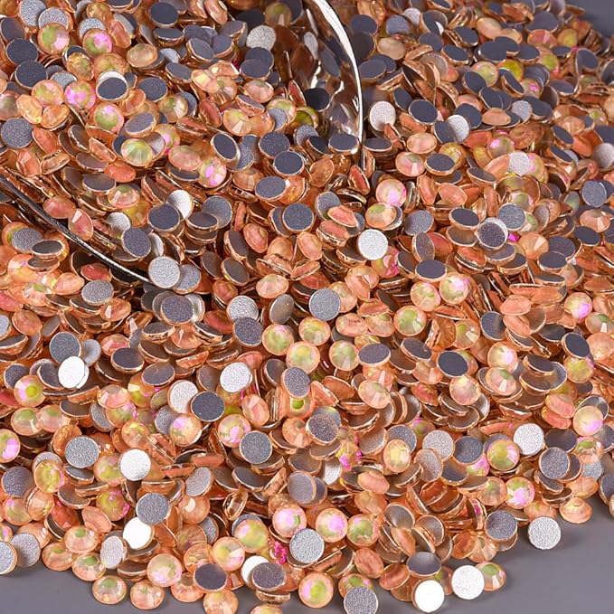 Blinginbox Rhinestones for Crafting,Flatback Rhinestones Glass Gems Stones Round Gemstones Non-Hotfix Crystal for Crafts Nail Decoration,Sunshine Crystal(6.4-6.6mm) SS30/288pcs