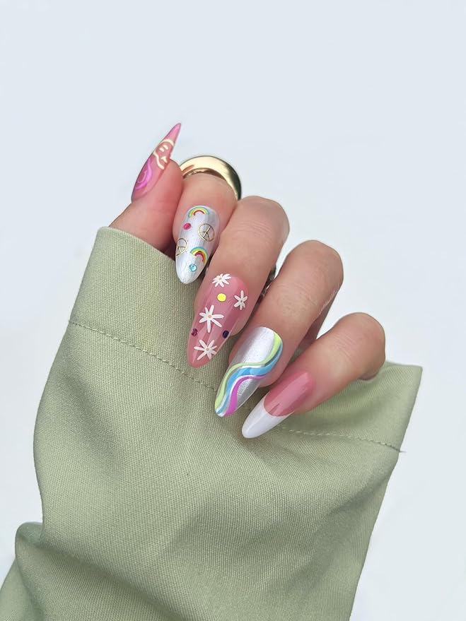 Deco Beauty Stay Groovy - Super Thin & Easy-to-Apply Nail Art with The Cutest Designs - Durable & Long-Lasting Nail Art Stickers and Decals for Women, for DIY at-Home Manicures & Salon-Quality Nails