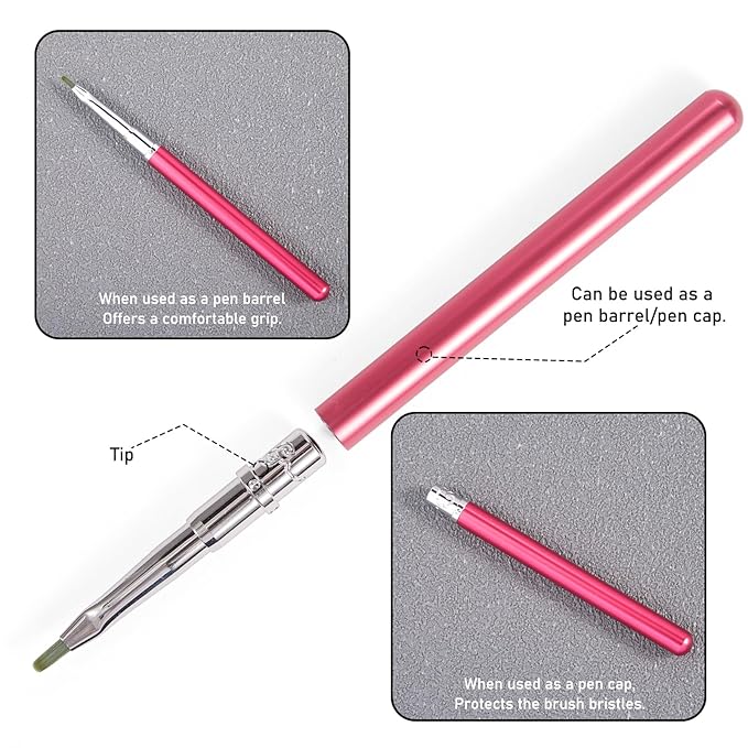 DANNEASY Nail Art Brushes for Gel Polish, Nail Drawing Pen for Daisy, Petals, Leaves, Flower, 3d Floral Nails Art Brush Design Tools Acrylic Manicure Brushes