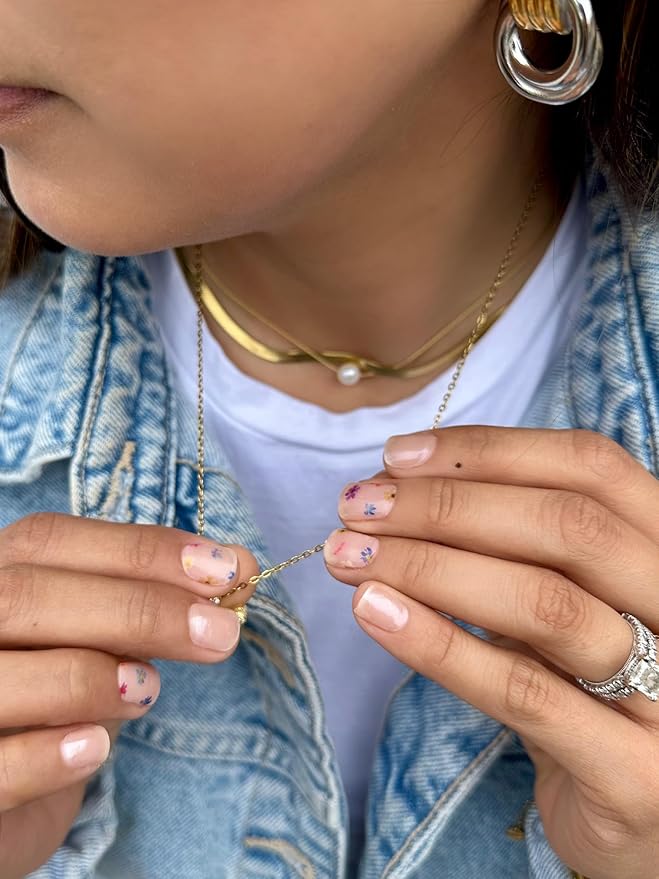 Semi Cured Gel Nail Strips (Wildflower)