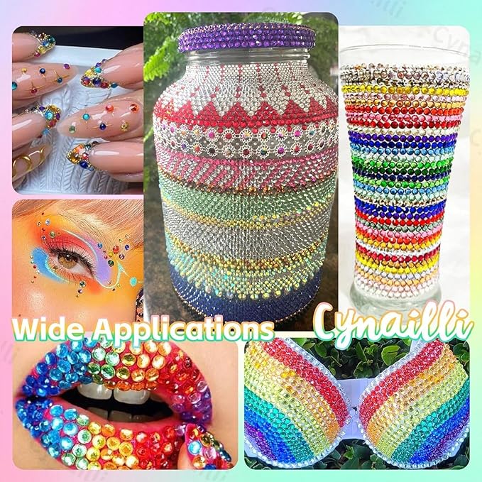 15 Grids Resin Rhinestones for Crafting, Colors Bedazzling Gems Kit, Jelly Resin Rhinestones for Nails Face Eyes Makeup Crafts Tumblers Bottles
