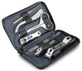 Seki Edge Adonis Grooming Kit (G-3022) Mens Grooming Kit - 7 Piece Manicure & Pedicure Nail Kit with Nail Clippers, Nail Nippers, Nose Scissors, Nail File, & Tweezers in Travel Case
