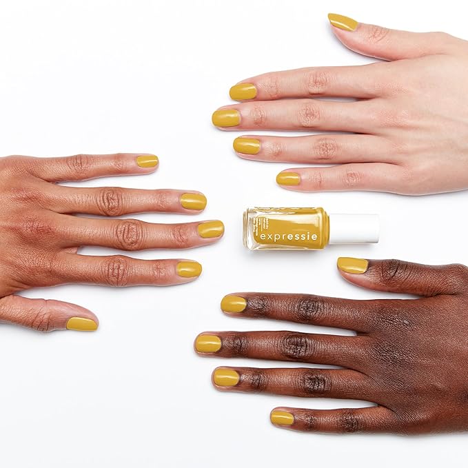 essie expressie Quick-Dry Vegan Nail Polish, Taxi Hopping, Acidic Yellow, 0.33 Ounce