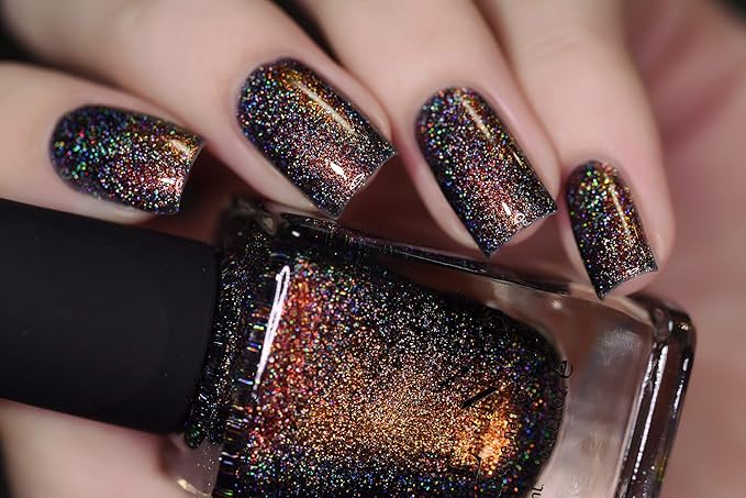 ILNP Candlelight - Orange to Green Color Kissed Ultra Holographic Nail Polish