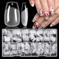LoveOurHome 600pc Short Coffin Nail Tips Clear Fake Nails Coffin Gel Nail Tips Full Cover Acrylic Nails Clear Press on Nails Short False Nail 15 Size Artificial Fingernail for Gel Nail Extension