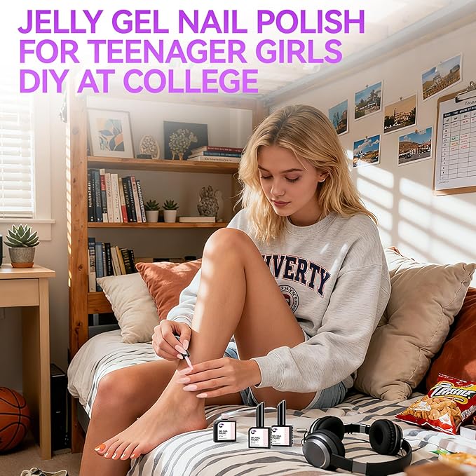 gelike ec Gel Nail Polish Pink Color Long Lasting for Women False Nail Tips 16ml Nude- High Gloss for Professional Salon Workers Wedding Events with Smooth Brush
