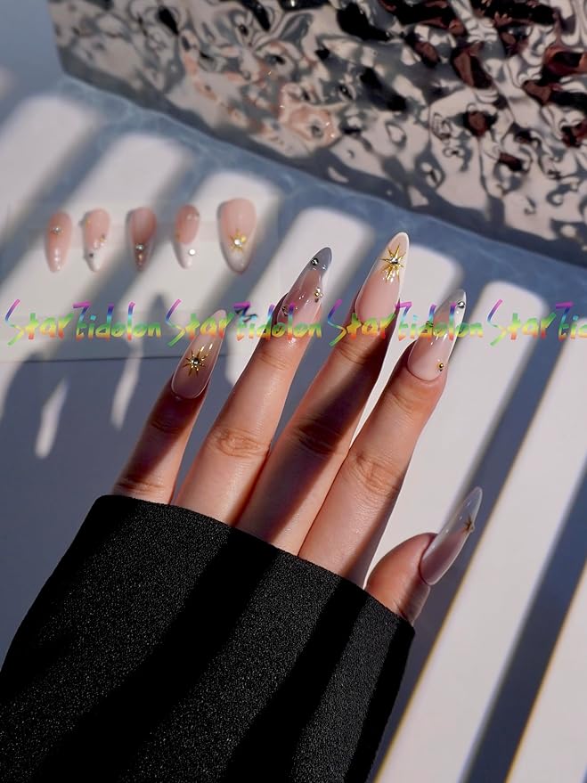 HAND-PAINTED White Press Ons Neon Small Press on Nails Long French Press on Nails Coffin Medium Short Nail art Fake Nail Art Kit with 7g Glue on Nails Handmade Almond Square Nails (TJ-2, X-Small)
