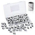 Makartt Sanding Bands for Nail Drill - 100 Pcs Nail File Sanding Bands for Drill Bits #80 Medium Grits for Acrylic Nails Gel Removing and Shaping, Upgrade Thicker Durable Sanding Drill Bit, White
