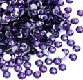 Tanzanite Flatback Rhinestones, Glass Rhinestones for Nail Art and Craft, Glue Fix, Loose Crystal Gemstones(Tanzanite, SS12, 1440pcs, 2.9-3.0mm)