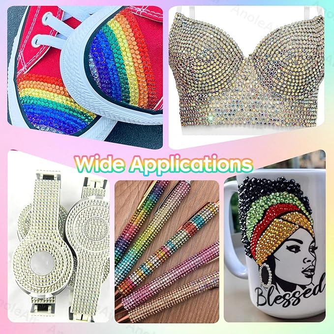 26000PCS Colorful Resin Flatback Rhinestones for Crafting, Resin Rhinestones for Bedazzling Kit, 2/3/4/5/6mm Flatback Gems Jewels for DIY Mugs Tumblers Clothing Shoes Nail Art