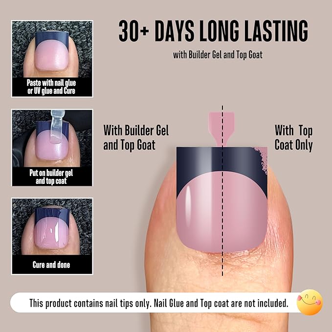 8 MIXED WINTER COLOR French Tip Toe Nail Tips Press on, BERRY PINK Sharp Square Medium Wide Fake Toenails, Full Cover Acrylic,Builder Gel & Top Coat,Need Nail Glue,for DIY x 15 Sizes 240 pcs