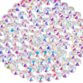 1440pcs Flat Back Rhinestones Glitter Round Crystal Gems Glass Rhinestones for Crafts Nail Art Clothes Shoes DIY Decorations, Transparent AB, SS16, 3.8-4.0mm