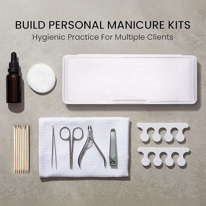 Beauticom Professional Manicurist Nails Pedicure Storage Case Personal Box (Large Size) (Quantity: 3 Pieces)