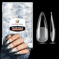 Long Stiletto Nail Tips: 240pcs Long Almond Matted Stiletto Gel Nail Tips No C Curve False Acrylic Fake Nails Full Cover Press On Nails Extensions DIY Home Salon 12 Sizes