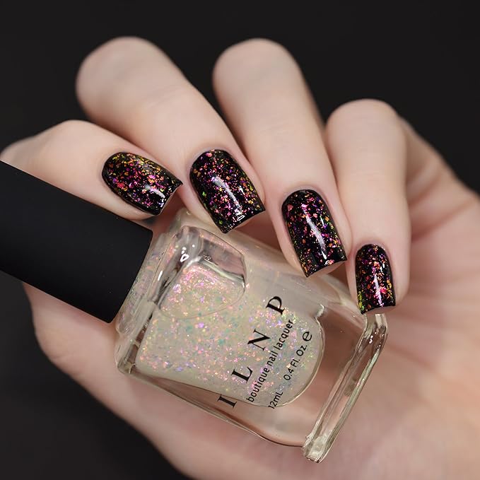 ILNP Lovebird - Red, Orange, Gold, Green Color Shifting Iridescent Flakie Topper Nail Polish