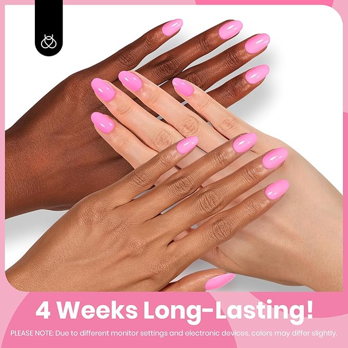 Beetles Pink Gel Polish - First Crush 15ML/0.51Fl Oz, Light Pink Gel Nail Polish, Soak Off UV LED Lamp Nail Art, Long-Lasting Manicure Salon DIY Home Spring Nails - Gifts for Her