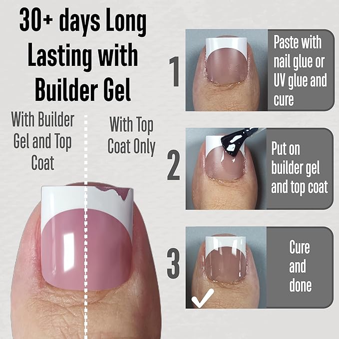 French Tip Toe Nail Tips Press on, Sharp Square Pre-Designed Soft Gel False Toenail Extension, BROWN PINK Pre-applied Tip Primer & Base Coat, Full Cover Acrylic for DIY x 15 Sizes 240 pcs