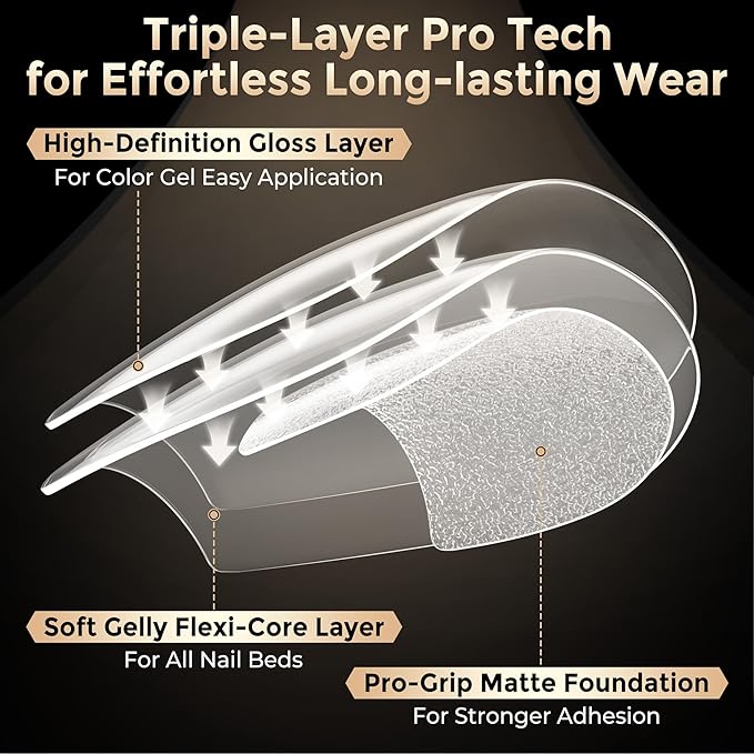 Coffin Press on Nails: 504pcs Pre-etched Short Nails Clear Coffin Gel Tips for Full Cover Fake Nails French Nail Extension Salon Home DIY 12 Sizes Gelly Tips
