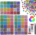 3 Boxes 24 Color 3mm 4mm 5mm Crystal Resin Rhinestones for Bedazzling Crafting Flatback Colorful Stones Gems Diamonds Charms for Nails Face Makeup Tumblers Bottles Crafts Clothes Shoes Phones