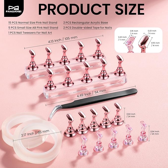FANDAMEI 20PCS Nail Stand, Nail Holder For Painting Nails, Nail Stand For Press Ons, Nail Stands, Press On Nail Stand, Nail Holder, Nail Stands For Nail Art, Nail Art Tools, Nail Stuff, Nail Tools