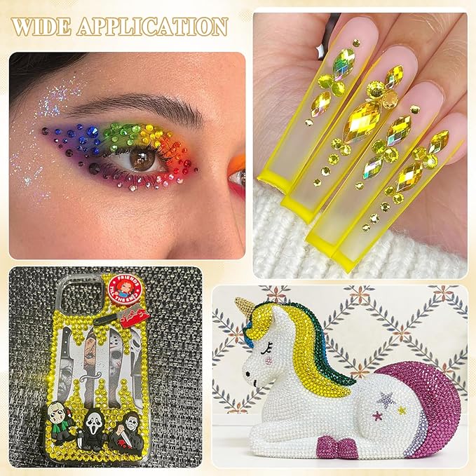 2500PCS SS10/2.8mm Crystal Rhinestones (Lemon Yellow), Bedazzling Flatback Glass Rhinestones for Crafting, Gems Diomand Charms for Tumbler Shoes Clothing Nail Art