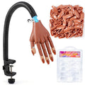 Rolybag Practice Hand for Acrylic Nails, Flexible Nail Practice Hands, Mannequin Hand for Nails Kit for Beginners, Movable Fake Hand with 200PCS Replacement Nail Tips