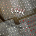 Shiny Star Nail Stickers for Nail Art 3D Glitter Colorful Star Luxury Rhinestones Nail Design Stickers Starlight Nail Decals Nails Supply Manicure Sliders for Nails Decoration 6 Sheets