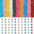 12 Colors Tiny Resin Nail Art Rhinestone Cabochons AB Colors Iridescent Nail Tooth Face Gems Flatback Colorful Nail Diamond for Nail Jewels Makeup Decoration
