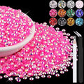 6000PCS 4mm Resin Jelly Rhinestones in Bulk (Hot Pink AB), Bedazzling Flatback Crystals Rhinestones for Crafting DIY Nail Decoration, Gems Diomand Charms for Tumbler Shoes Clothing Fabric