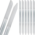 Maitys 6 Pieces Glass Cuticle Pusher Glass Cuticle Stick Set Double Sided Crystal Nail Files Precision Manicure Pedicure Pusher Tools(Dark Gray)
