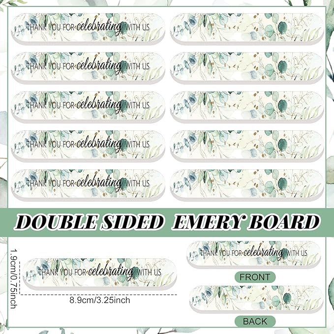 50 Pcs Wedding Bridal Shower Party Favors Bulk Nail Files Emery Boards for Guests Bridesmaid Bachelorette Party Favors Thank You for Celebrating with Us Game Prizes Gifts Bags Stuffers