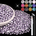 6000PCS 4mm Resin Rhinestones in Bulk (Light Purple), Bedazzling Flatback Crystals Rhinestones for Crafting DIY Nail Decoration, Gems Diomand Charms for Tumbler Shoes Clothing Fabric