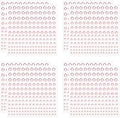 PATIKIL 1320 Pcs Acrylic Gem Sticker, 4 Size 3/4/5/6mm Self Adhesive Rhinestones Face Gem Stones Bling Jewelry for Nail Art Craft Clothes DIY Makeup Decoration Party, Light Pink